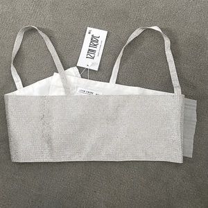 NWT rhinestone crop top M/L 12th tribe